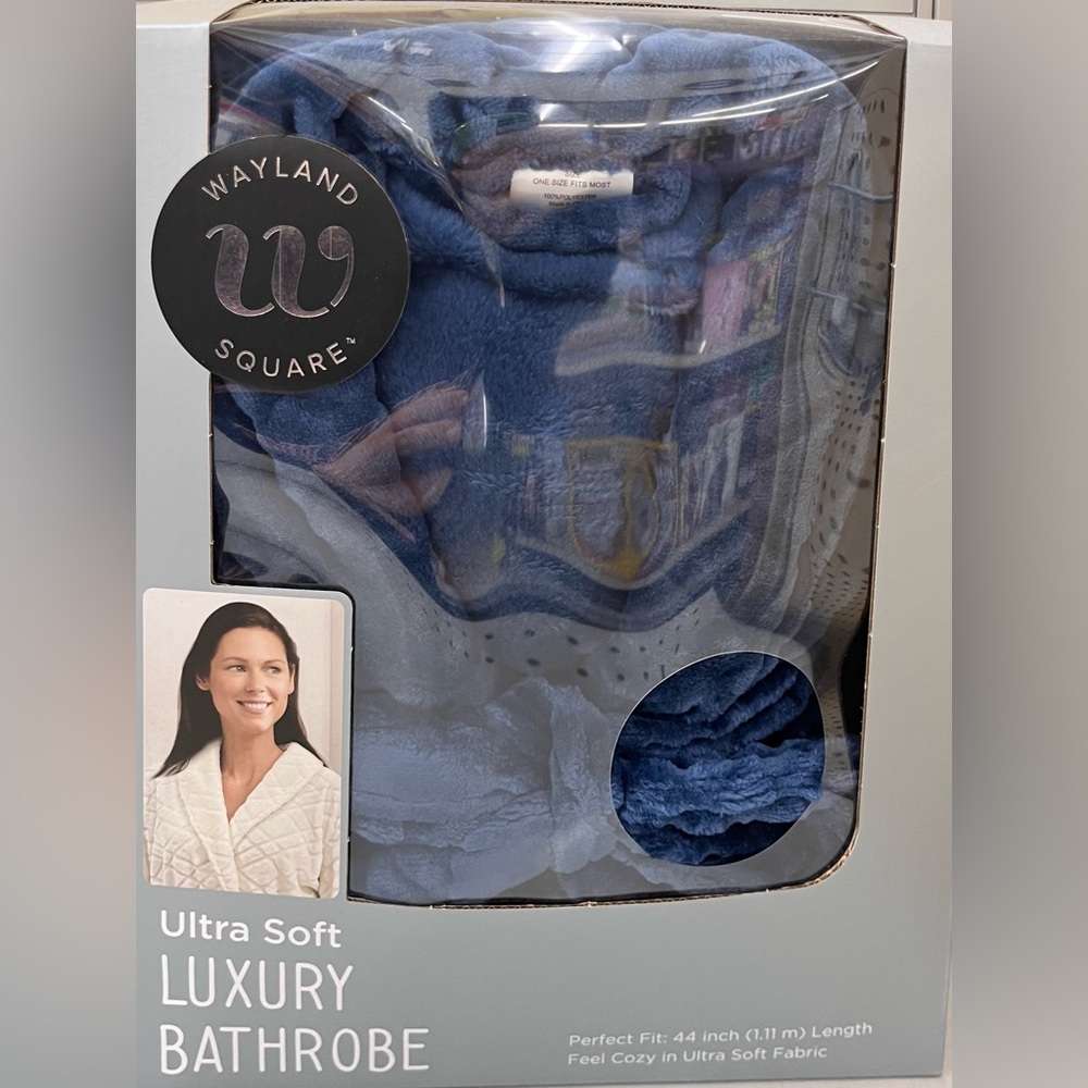 Wayland Square Blue Unisex Robe OS NIB NWT